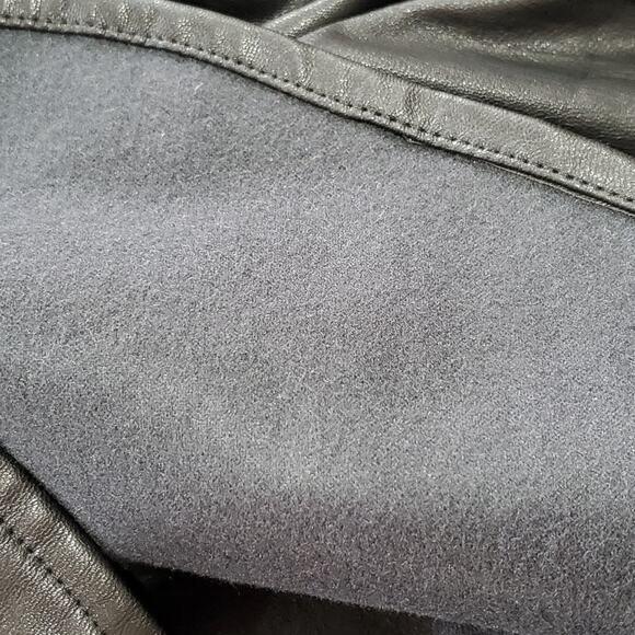 Forever 21 Vegan Leather Woven Blouse Long Sleeve Button Front Small NEW - Picture 9 of 9